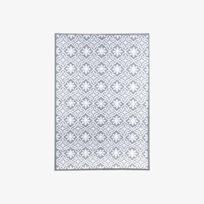 The Range Lightweight Waterproof Indoor Outdoor Rug - Grey, White