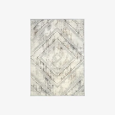 The Range Abstract Collection Vintage Design Rug in Grey  D176 - Grey / 160cm