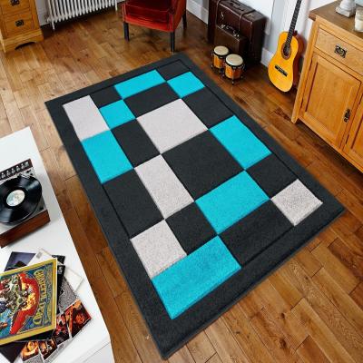 The Range Havana Hand Carved Thick Area Rug  - Black Teal / 290cm