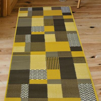 The Range Classic Ochre Patchwork Rug - Islay - Yellow / 200cm