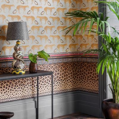 The Rug Seller Leopard Walk Wallpaper 2010 by Cole & Son in Linen BeigeRoll