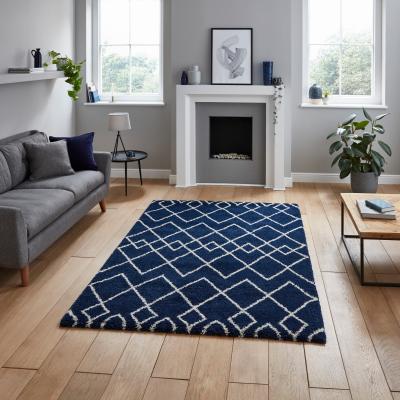 The Rug Seller Royal Nomadic A638 Boho Rugs in Navy Blue