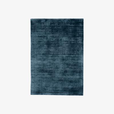 The Rug Seller Blade Plain Rugs in Teal Blue - Silky Viscose Pile&nbsp;160x230cm