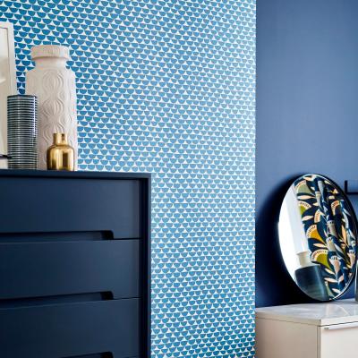 The Rug Seller Kielo Wallpaper 111537 by Scion in Lake Blue&nbsp;Roll