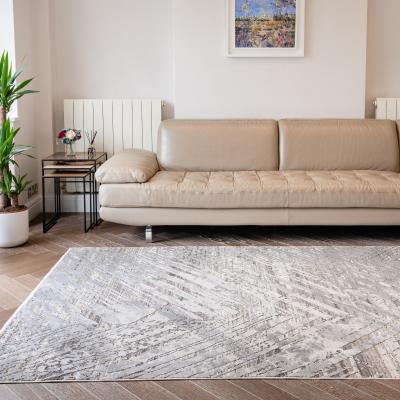 The Rug Seller Onyx ONX06 Abstract Rugs in Silver Grey