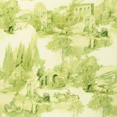 The Rug Seller Anastacia Wallpaper W0080 02 by Clarke and Clarke in Citron Green&nbsp;Roll