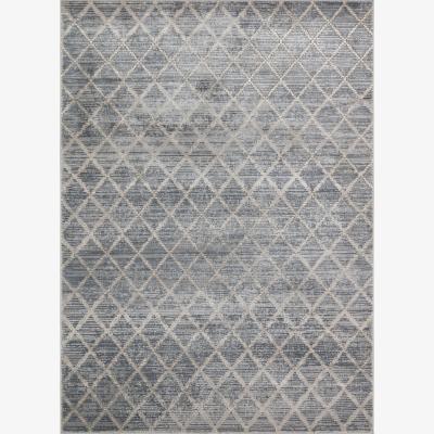 The Rug Seller Luzon Distressed Geometric LUZ808 Rugs in Blue Grey