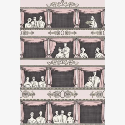 The Rug Seller Teatro Wallpaper 4008 by Cole & Son in Ballet Slipper Pink &nbsp;Roll