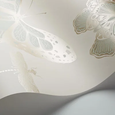 The Rug Seller Butterflies & Dragonflies Wallpaper 15065 by Cole & Son in Duck Egg GreenRoll