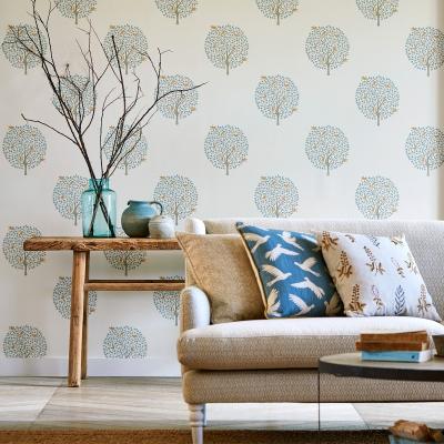 The Rug Seller Bay Tree Wallpaper 216361 by Sanderson in Copper Denim&nbsp;Roll