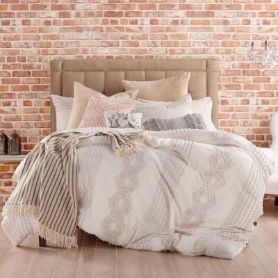 The Rug Seller Cut Geo Bedding Duvet Cover and Pillowcase By Peri Home Lilac Purple&nbsp;230x220cm