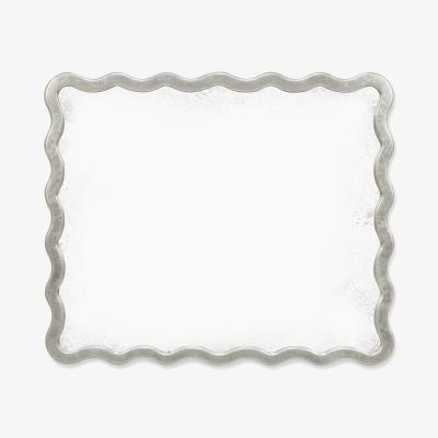 The Rug Seller Keste Rectangular Mirror by William Yeoward in Antique Silver&nbsp;90x107cm