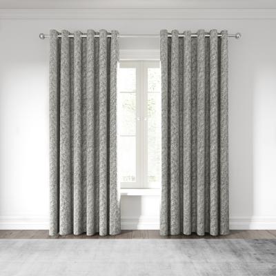 The Rug Seller Nalu Hana Lined Curtains by Nicole Sherzinger in Silver Grey&nbsp;229x183cm