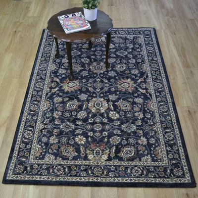 The Rug Seller Da Vinci Traditional Medallion 57166 3434 Rugs in Dark Blue&nbsp;133x195cm