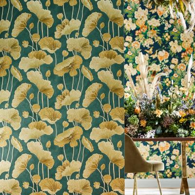 The Rug Seller Lotus Leaf Wallpaper 217127 by Sanderson in Midnight Copper&nbsp;Roll