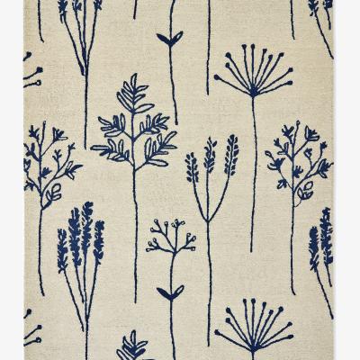 The Rug Seller Stipa 126408 Wool Rugs by Scion in Denim Blue200x280cm
