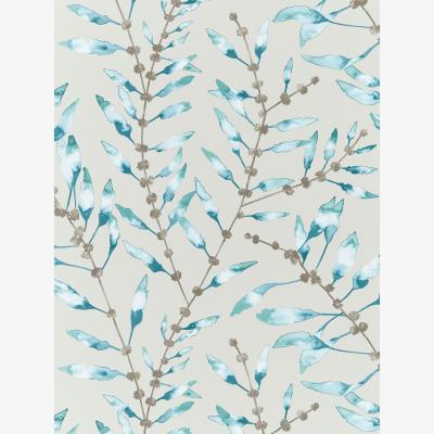 The Rug Seller Chaconia Wallpaper 111635 by Harlequin in Marine Emerald Green&nbsp;Roll