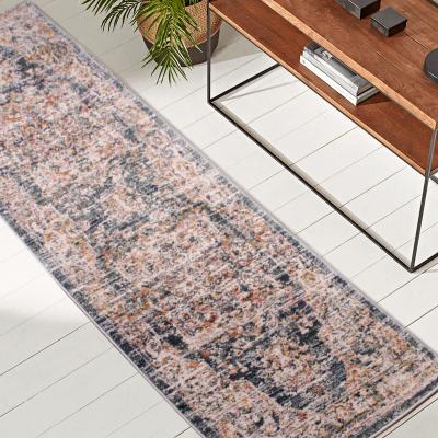 The Rug Seller Nova 9207 Traditional Runner Rugs in Blue&nbsp;66x200cm