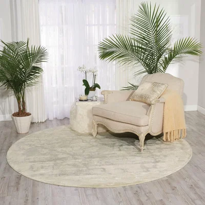 The Rug Seller Nourison Twilight Circular Rugs TWI09 in Ivory&nbsp;244x244cm