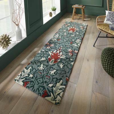 The Rug Seller Snakeshead Runner Rugs 127207 in Thistle Russet by William Morris&nbsp;70x300cm