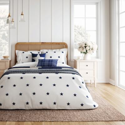 The Rug Seller Long Island Star Bedding by Helena Springfield in Navy White&nbsp;140x200cm