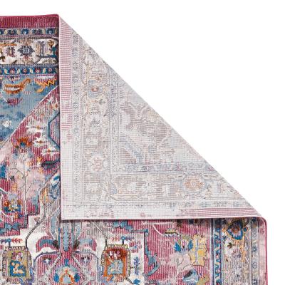 The Rug Seller 16th Avenue Traditional Hallway Runner Rug 91DA in Fuschia Blue&nbsp;60x230cm