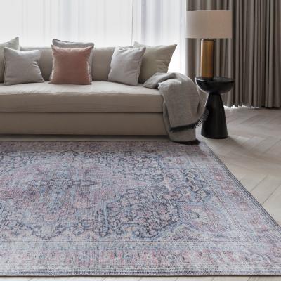 The Rug Seller Kaya Rana KY11 Traditional Persian Floral Rugs in Red Blue