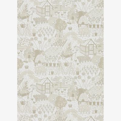 The Rug Seller The Allotment Wallpaper 216353 by Sanderson in Linen White&nbsp;Roll
