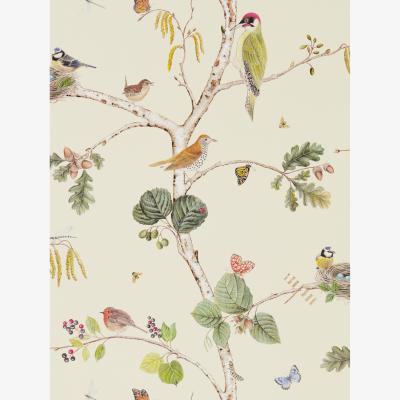 The Rug Seller Woodland Chorus Wallpaper 215703 by Sanderson in Cream&nbsp;Roll