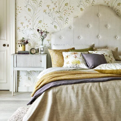 The Rug Seller Summer Harvest Wallpaper 216497 by Sanderson in Silver Corn&nbsp;Roll