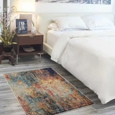 The Rug Seller Celestial Abstract Rugs CES15 in Multicolour by Nourison&nbsp;119x180cm