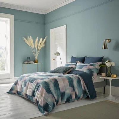 The Rug Seller Oscillation Ikat Bedding by Harlequin in Cascade Green&nbsp;65x65cm