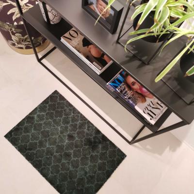 The Rug Seller Wilma Geometric Washable Floor Mats in Green