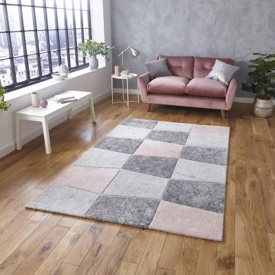 The Rug Seller Brooklyn 22192 Rugs in Grey Pink