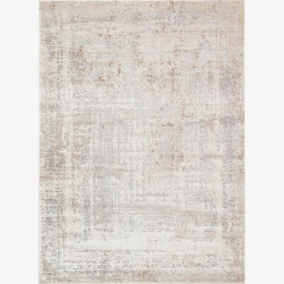 The Rug Seller Luzon Distressed Abstract LUZ810 Rugs in Ivory Grey Taupe