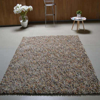 The Rug Seller Dots 170213 Shaggy Wool Designer Rugs by Brink and Campman