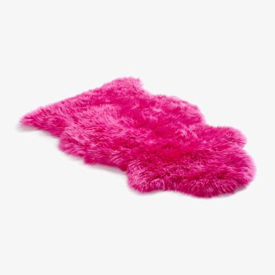 The Rug Seller Long Wool Sheepskin Rugs in Snappin Pink&nbsp;Quad