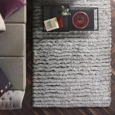 The Rug Seller Carved Glamour Rugs in Silver