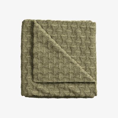 The Rug Seller Hemma Knit Throw by Bedeck of Belfast in Chartreuse Green&nbsp;130x170cm
