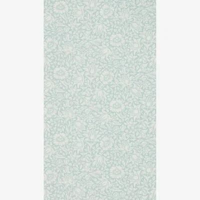 The Rug Seller Mallow Wallpaper 216679 by Morris & Co in Chalk Duck Egg Blue&nbsp;Roll