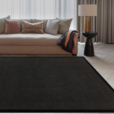 The Rug Seller Sisal Rugs in Plain Black&nbsp;240x340cm