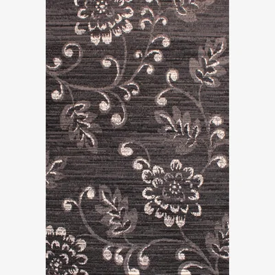 The Rug Seller Verso Floral Rugs in Dark Grey&nbsp;80x150cm