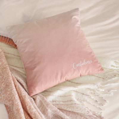 The Rug Seller Confidence Ombre Cushion by Katie Piper in Grapefruit Pink45x45cm