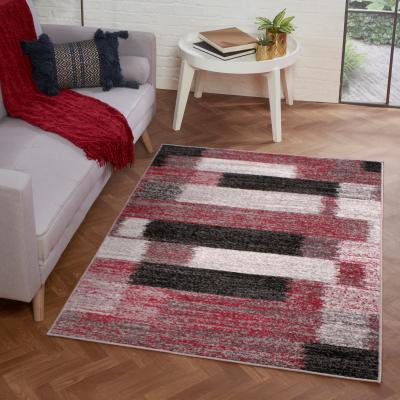 The Rug Seller Spirit Mosaic Abstract Rugs in Red