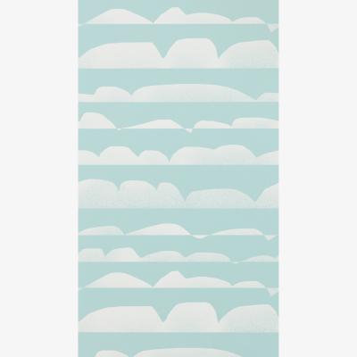 The Rug Seller Haiku Clouds Wallpaper 112010 by Scion in Marine Blue&nbsp;Roll