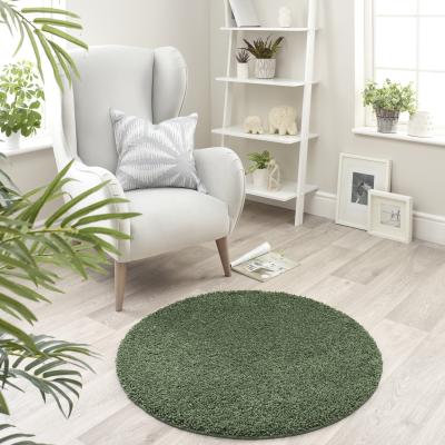 The Rug Seller Buddy Washable Round Circle Rugs in Forest Green