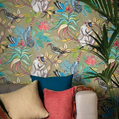 The Rug Seller Savuti Wallpaper 1005 by Cole & Son in Old Olive GreenRoll