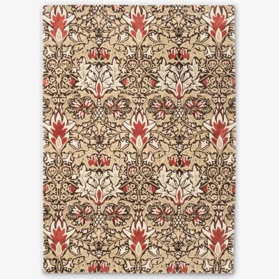 The Rug Seller Snakehead Floral Rugs 127200 in Chocolate Spice by William Morris