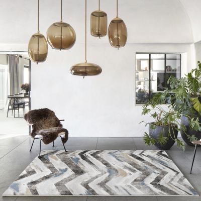 The Rug Seller Liberty Modern Abstract Striped Rugs 34043 6151 in Grey