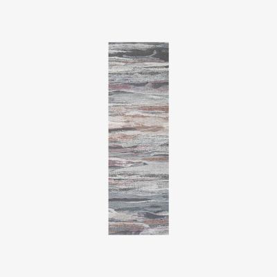 The Rug Seller Galleria Abstract Textured 63742 3747 Runner Rugs in Dove Grey